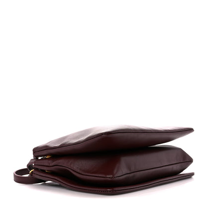 Celine Smooth Lambskin Small Trio Crossbody Bag Burgundy 4 of 12