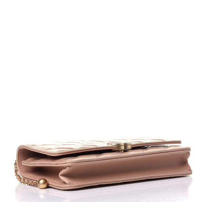 Chanel Calfskin Quilted Perfect Fit Wallet On Chain WOC Beige 5 of 15