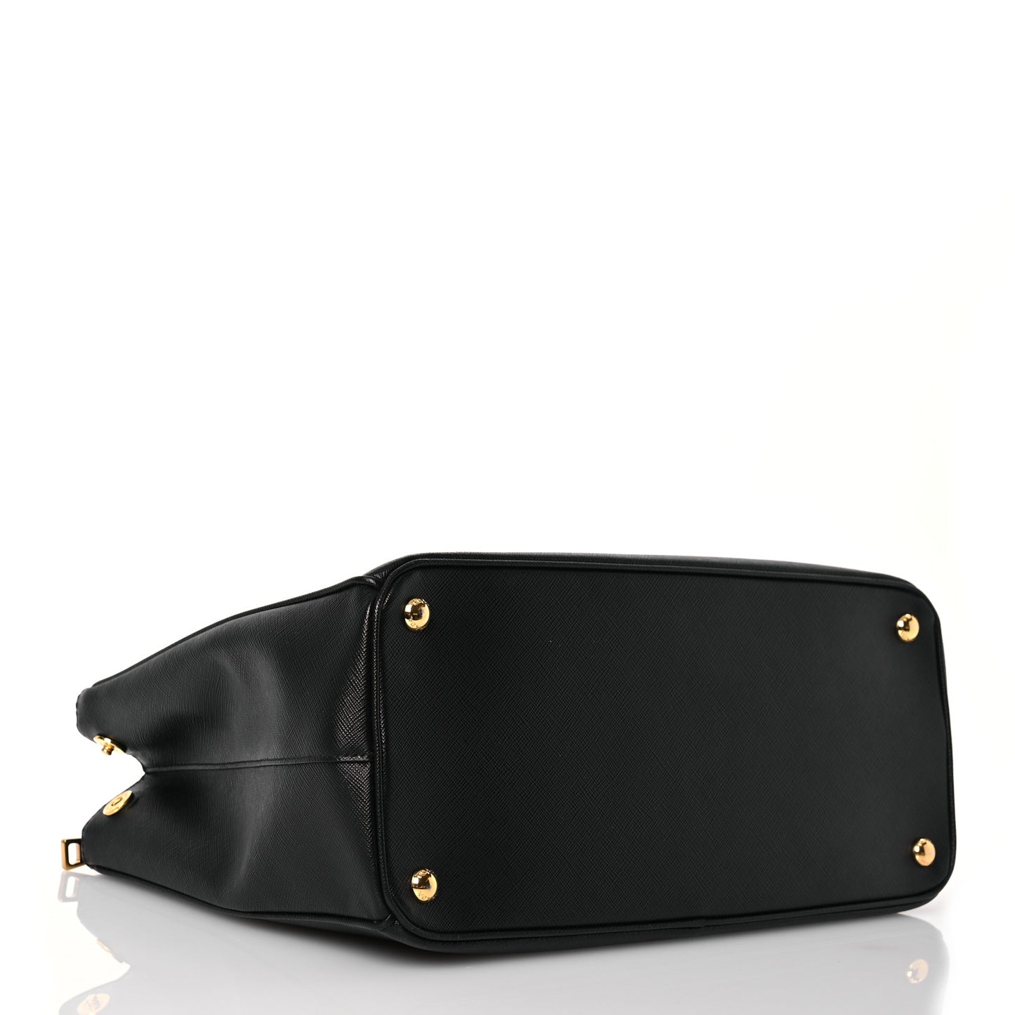 Saffiano Lux Large Galleria Double Zip Tote Black