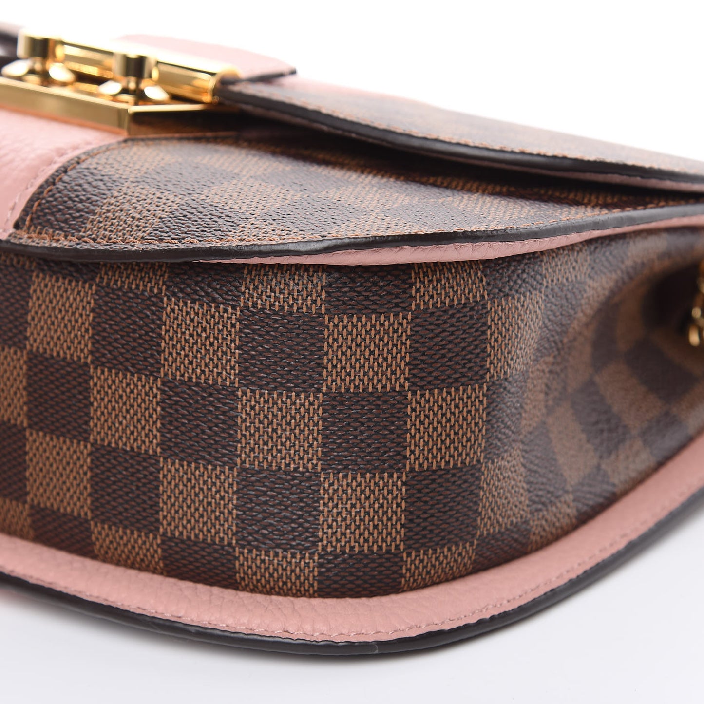 Damier Ebene Cuir Taurillon Wight Magnolia