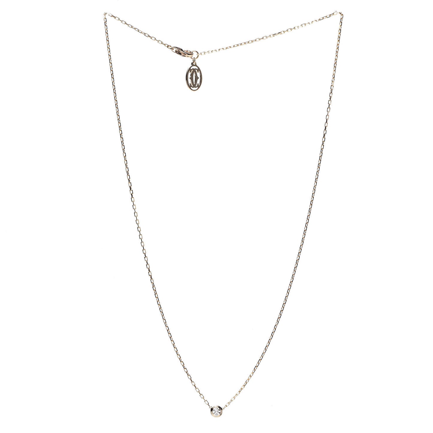 18K Pink Gold Diamond SM D'Amour Pendant Necklace