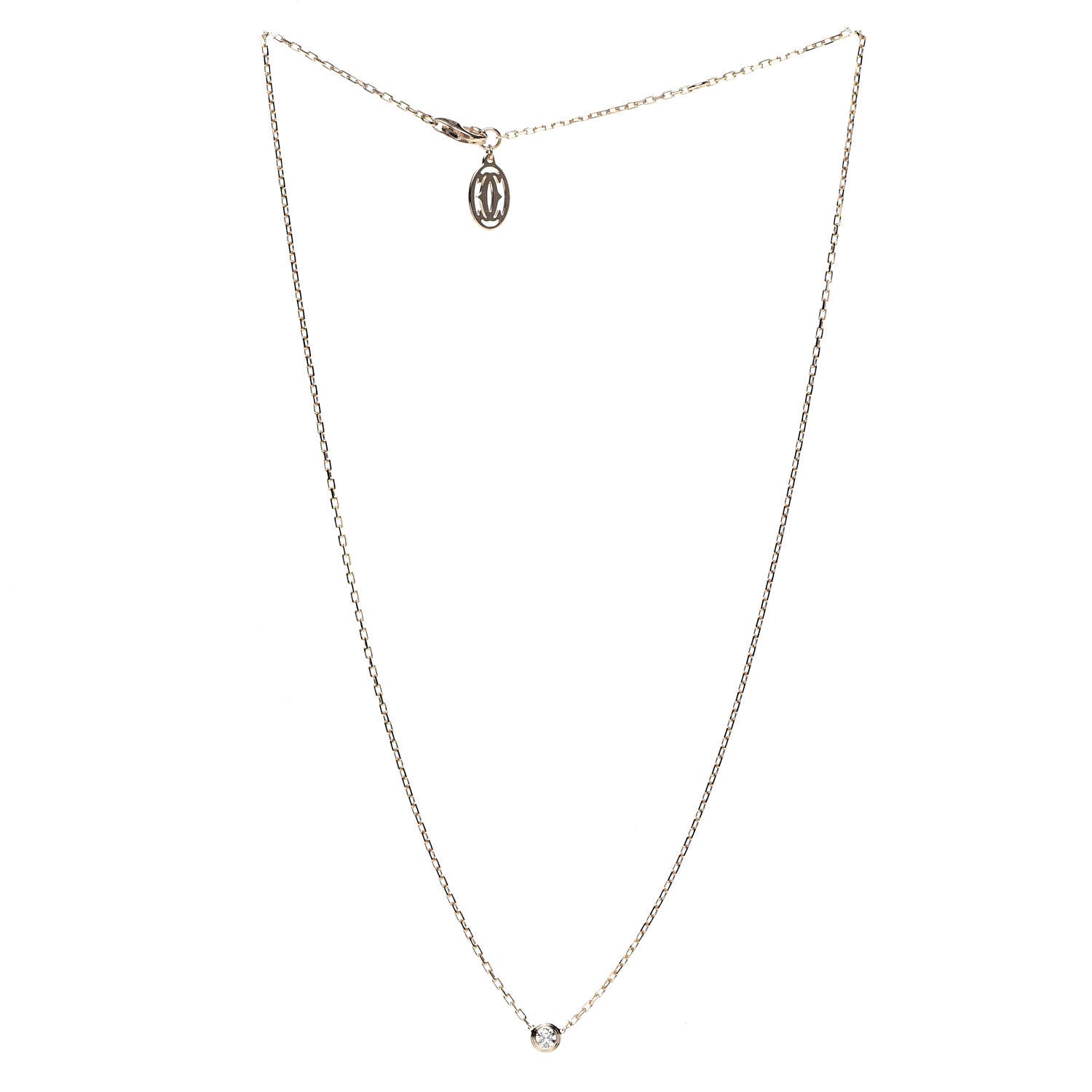 Cartier 18K Pink Gold Diamond SM D'Amour Pendant Necklace 3 of 6