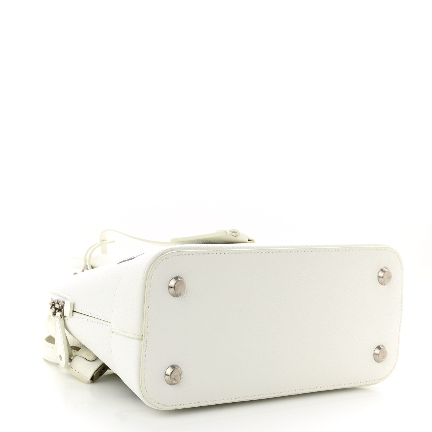 Balenciaga Grained Calfskin XXS Ville Top Handle Bag White Black 4 of 10