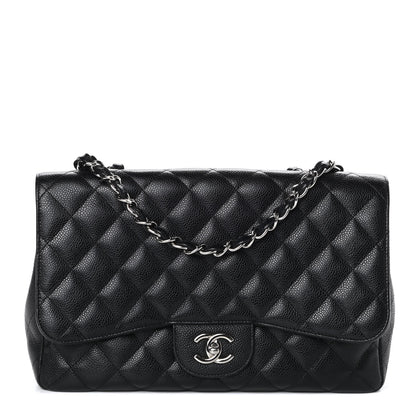 Chanel Caviar Quilted Jumbo Single Flap Black 1 of 10
