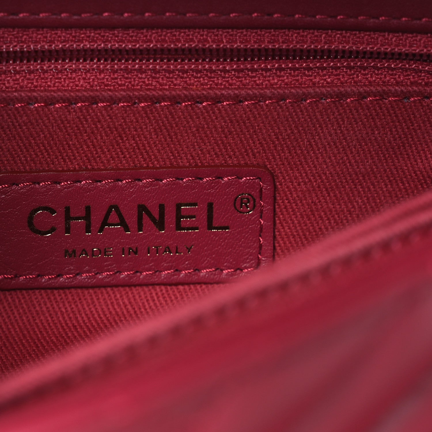 Chanel Aged Calfskin Chevron Quilted Mini Coco Handle Flap Dark Pink 6 of 13