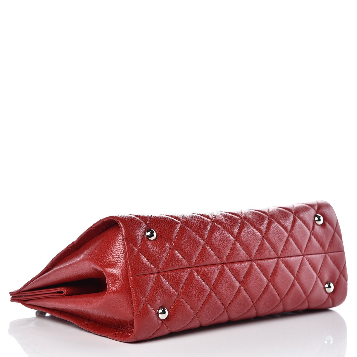 Caviar Quilted Timeless CC Shopping Tote Red