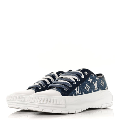 Louis Vuitton Denim Monogram Squad Sneakers 42 Marine 3 of 8