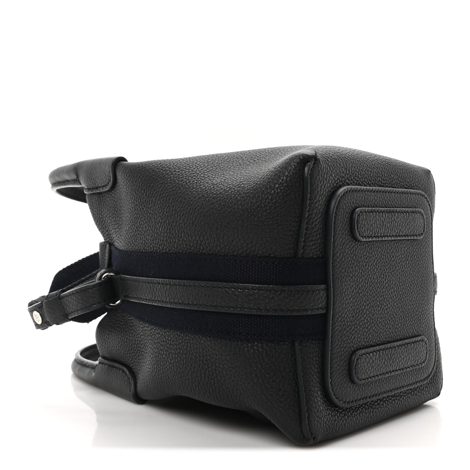Loro Piana Grained Calfskin Micro Bale Bag Navy Blue 4 of 9