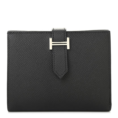 Hermes Epsom Bearn Compact Wallet Black 1 of 7