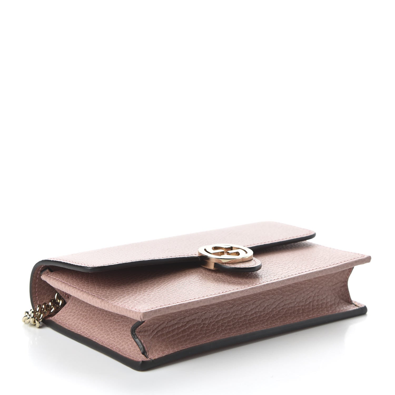 Gucci Dollar Calfskin Interlocking G Chain Wallet Soft Pink 4 of 10