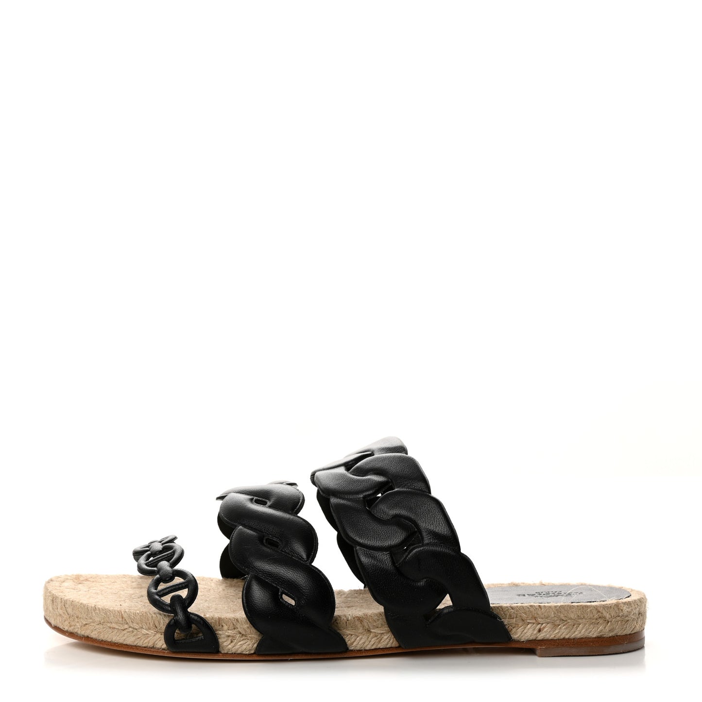 Nappa Gwen Espadrille Sandals 39 Black