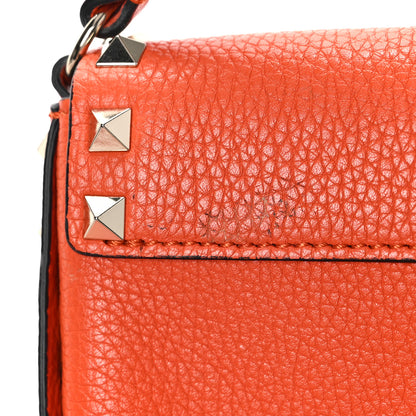 Valentino Garavani Grainy Calfskin Rockstud Crossbody Pouch Orange 11 of 11