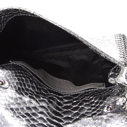 Stella McCartney Metallic Eco Python Falabella Crossbody Silver 5 of 8