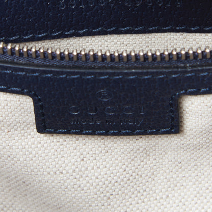 Gucci GG Supreme Monogram Textured Calfskin Web Medium Ophidia Shopping Tote Beige Blue 8 of 9
