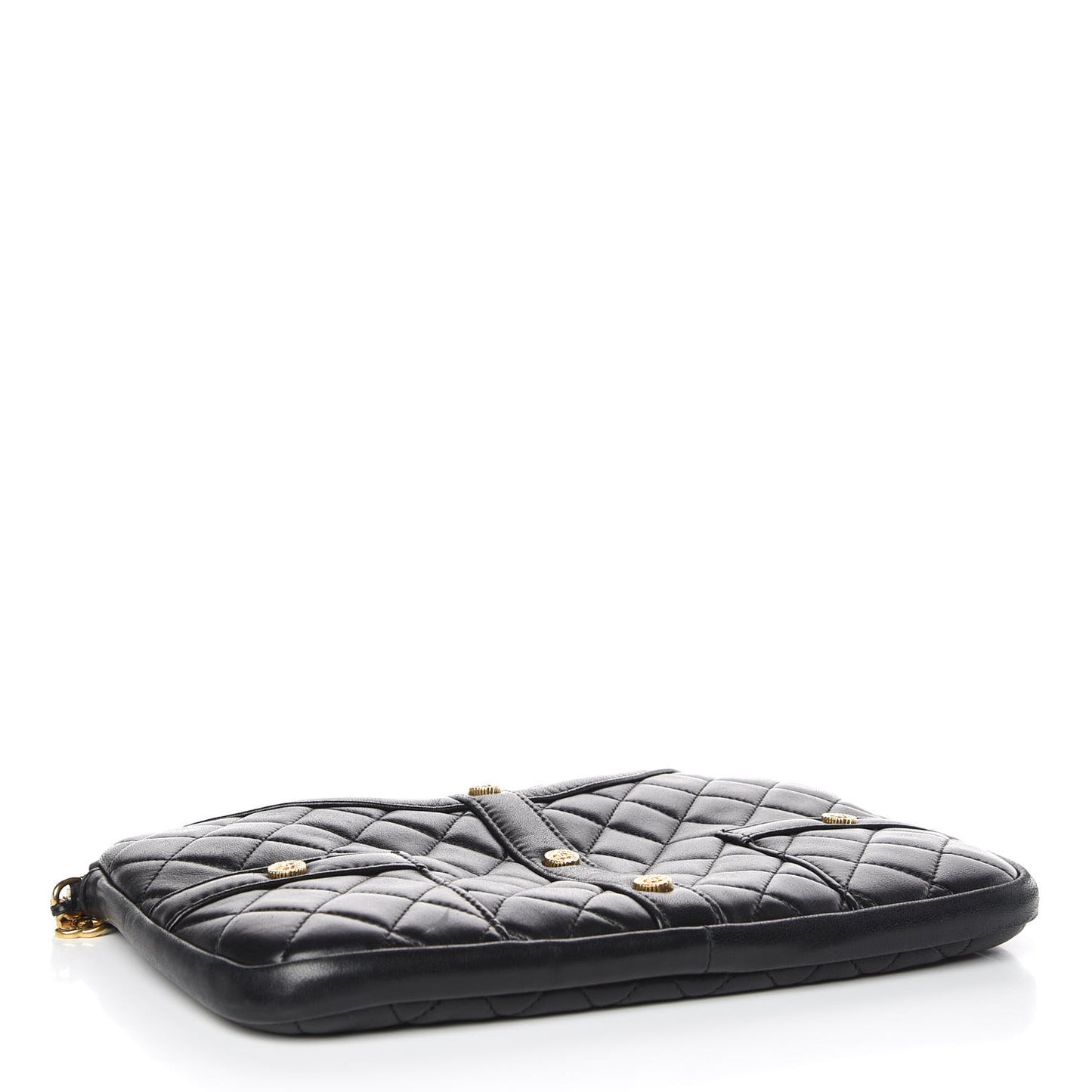 Calfskin Quilted Small Girl Shoulder Bag Black