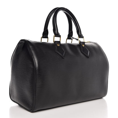 Louis Vuitton Epi Speedy 25 Black 3 of 10