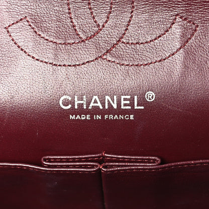 Chanel Patent Calfskin Quilted Medium Double Flap Burgundy 6 of 13