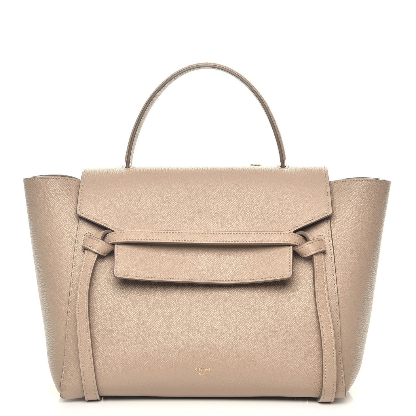 Grained Calfskin Mini Belt Bag Light Taupe
