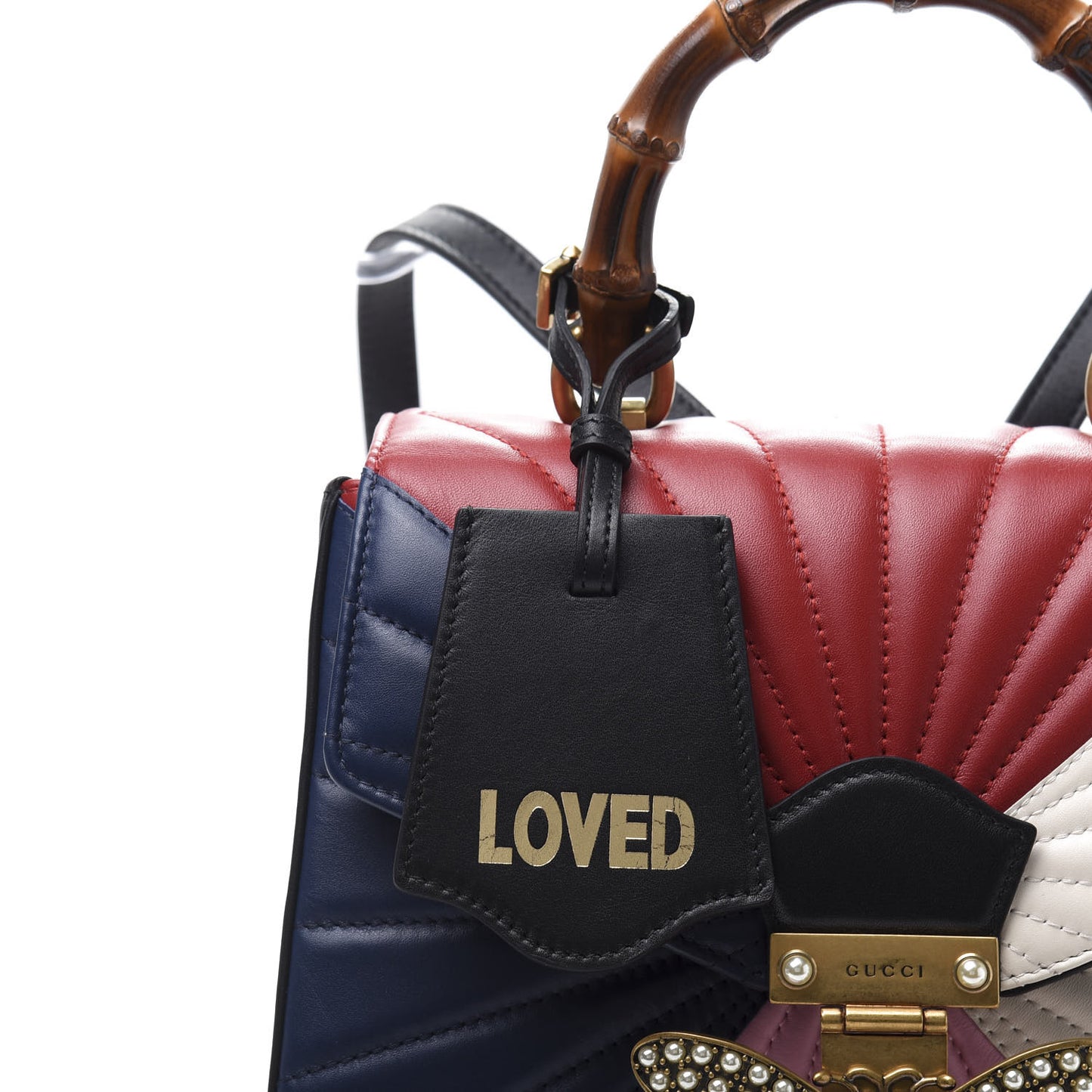 Calfskin Bamboo Trapuntata Queen Margaret Backpack Blue Agata Hibiscus Red Mystic White Sugar Pink