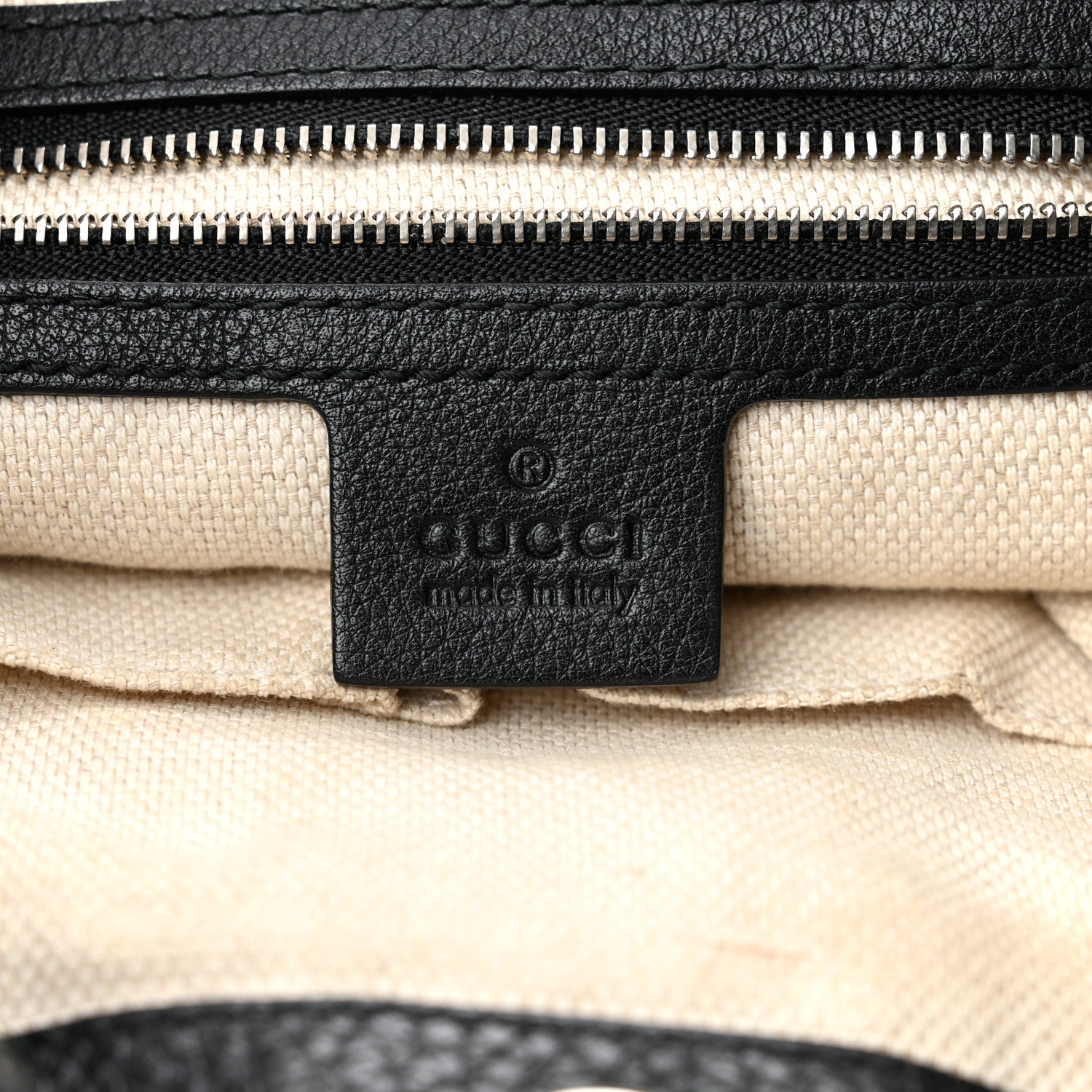 Gucci Pebbled Calfskin Studded Medium Soho Chain Shoulder Bag Black 6 of 12
