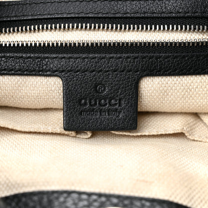 Gucci Pebbled Calfskin Studded Medium Soho Chain Shoulder Bag Black 6 of 12