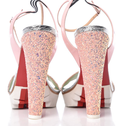 Christian Louboutin Mesh Patent Volumetric 120 Sandals 38 Opal 8 of 12