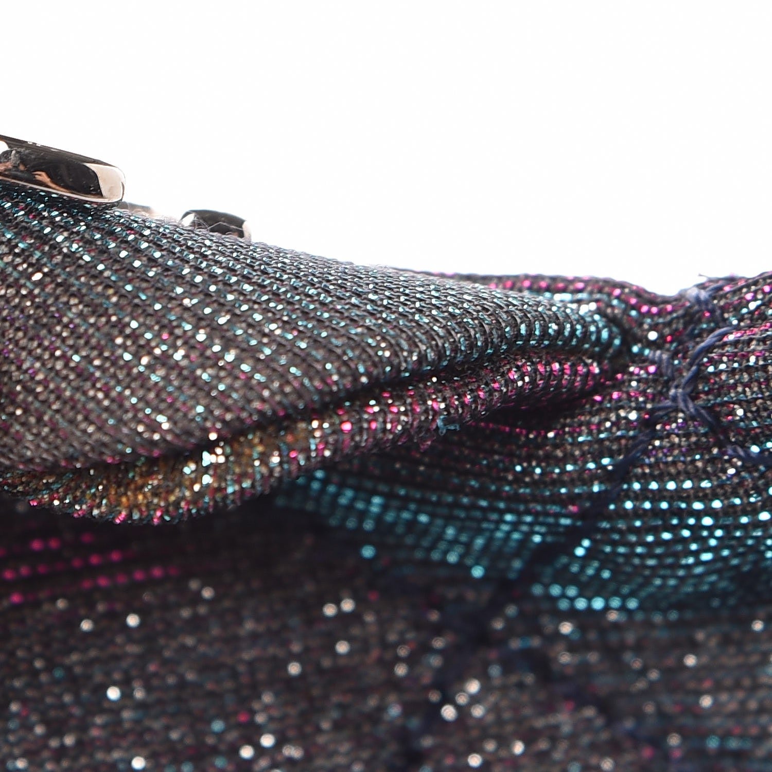 Chanel Iridescent Glitter Fabric Jumbo Single Flap Multicolor 9 of 11