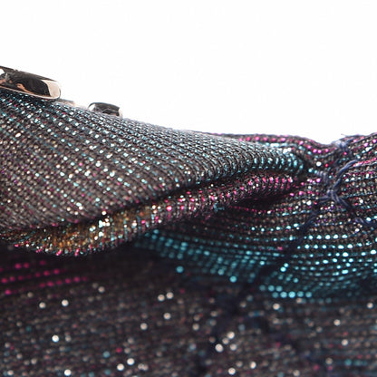 Chanel Iridescent Glitter Fabric Jumbo Single Flap Multicolor 9 of 11