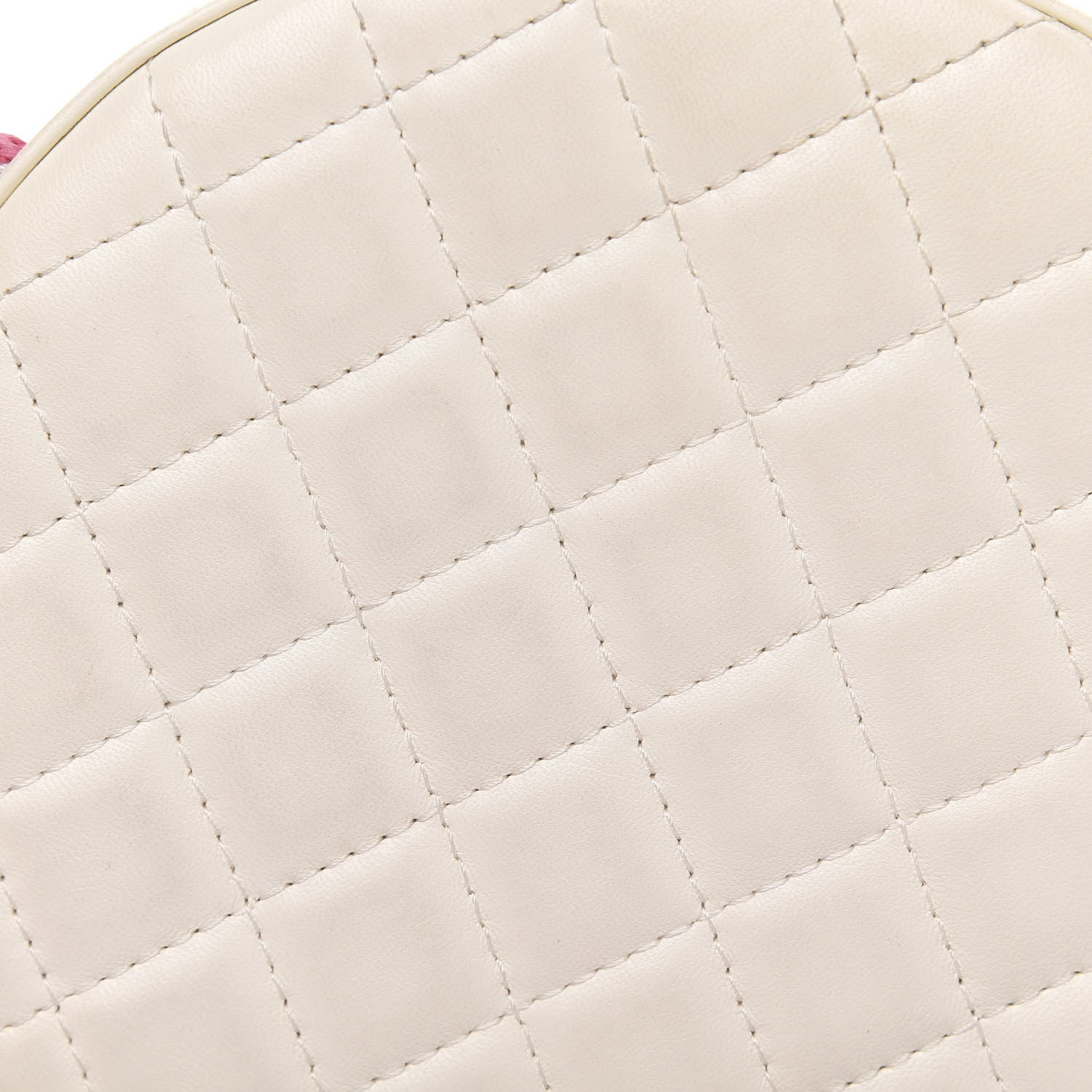 Chanel Lambskin Coco Lifesaver Round Bag Pink White 12 of 13