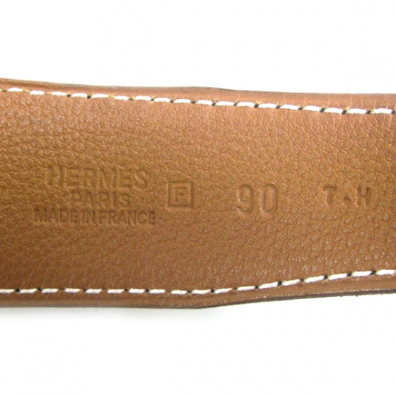 Leather Reversible Constance H Belt 90 Black/Silver