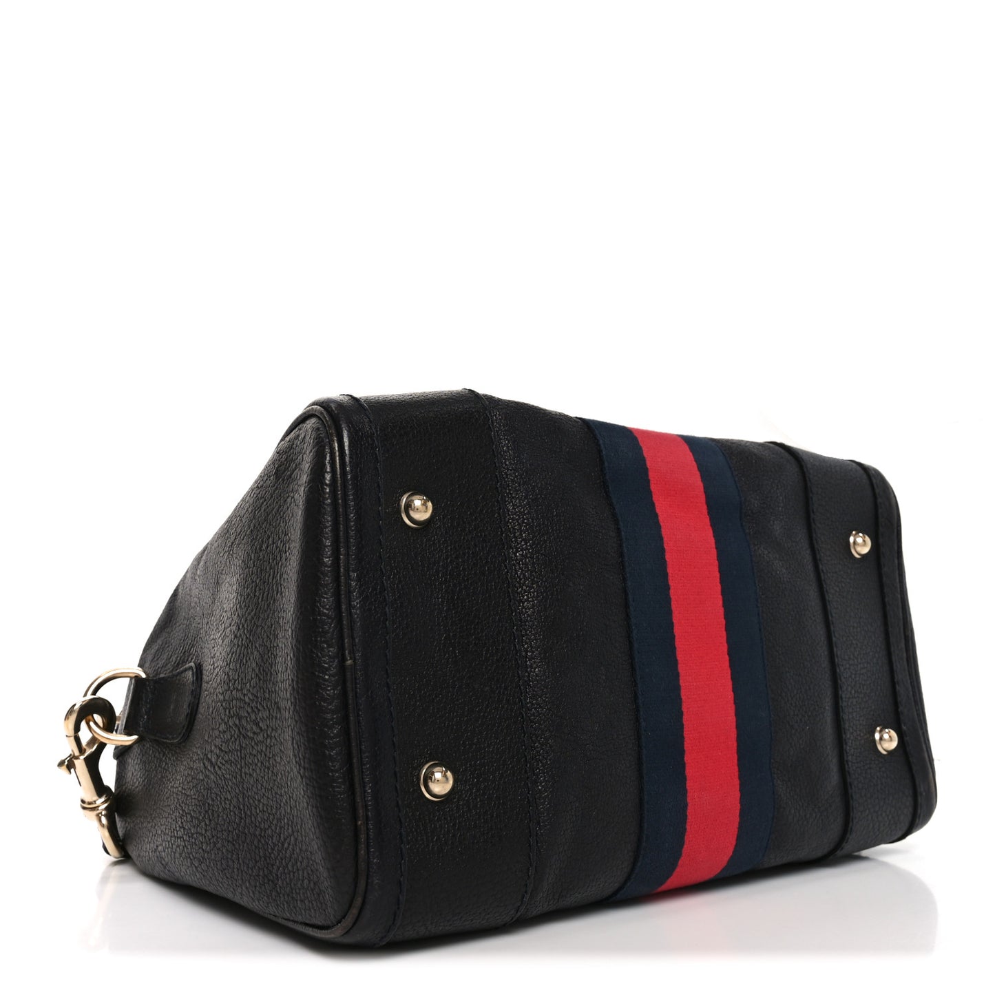 Calfskin Medium Seventies Web Boston Black