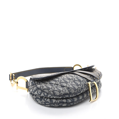 Christian Dior Monogram Saddle Bag Blue 3 of 9