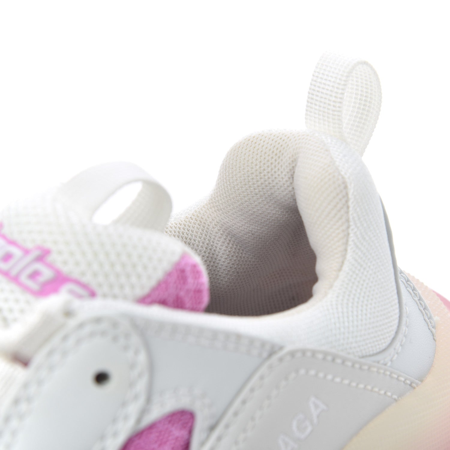Balenciaga Fabric Mesh Clear Sole Womens Triple S Sneakers 37 White Pink 11 of 17