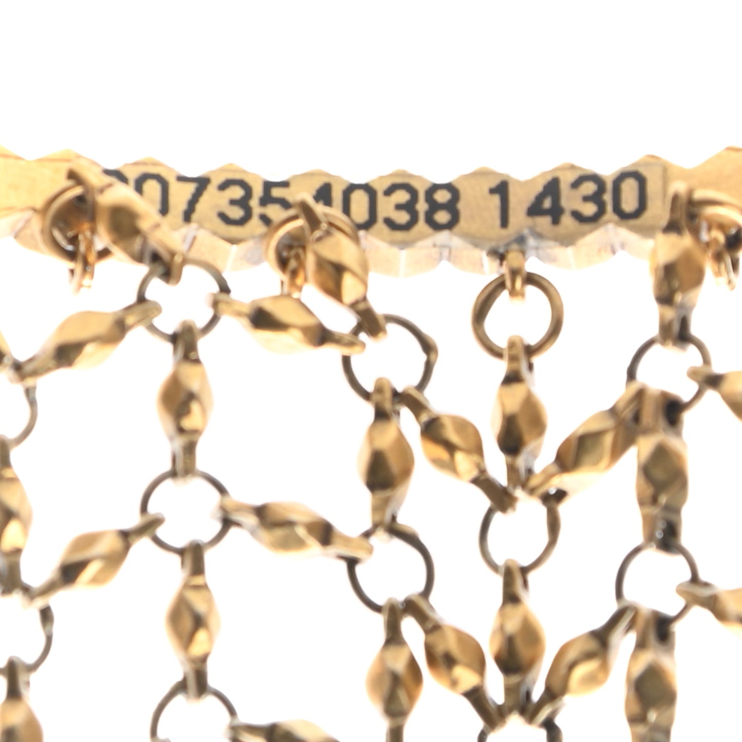 Metal Embellished Pearl Multi-Finger Ring Bracelet Gold