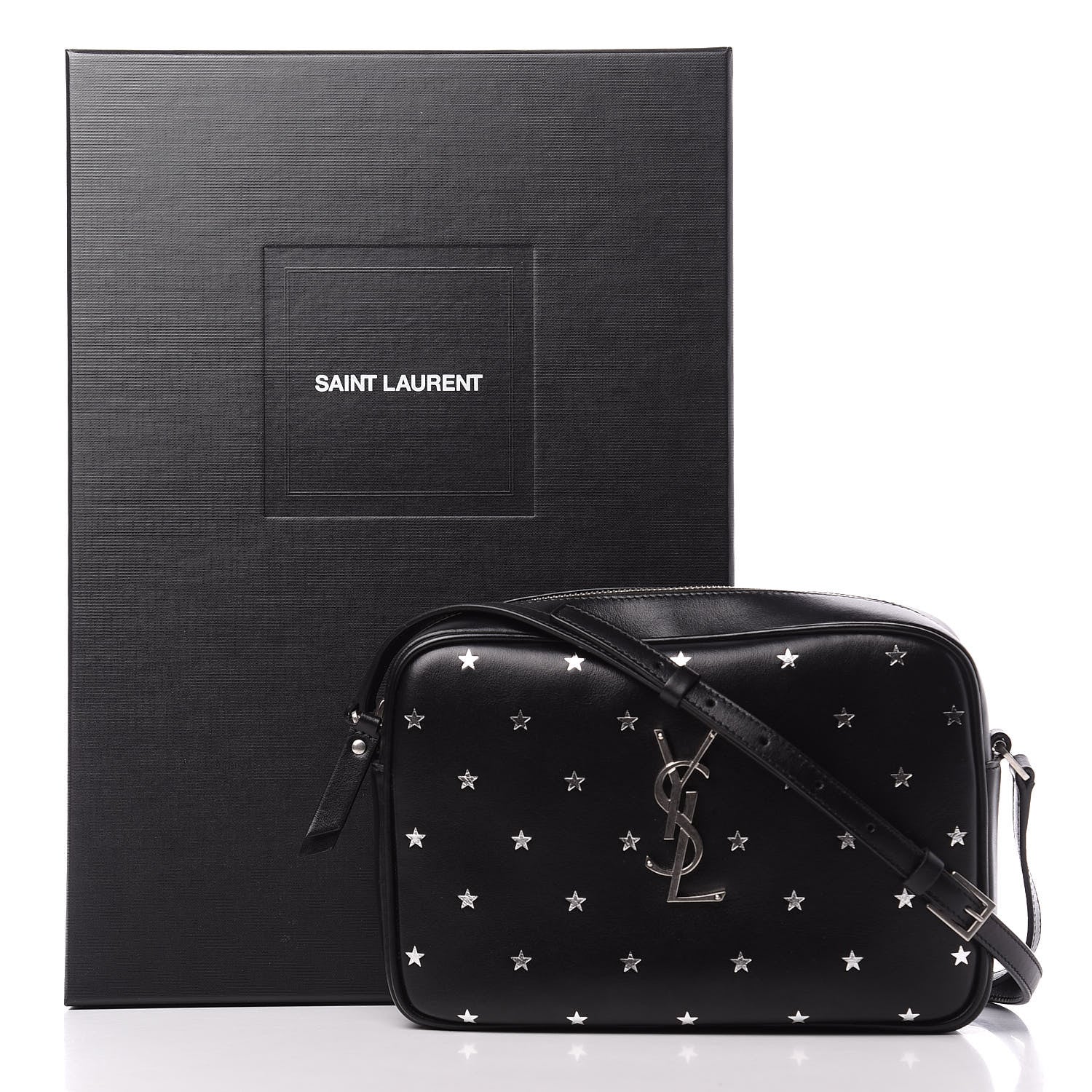 Saint Laurent Calfskin Monogram Star Lou Camera Bag Black 12 of 12
