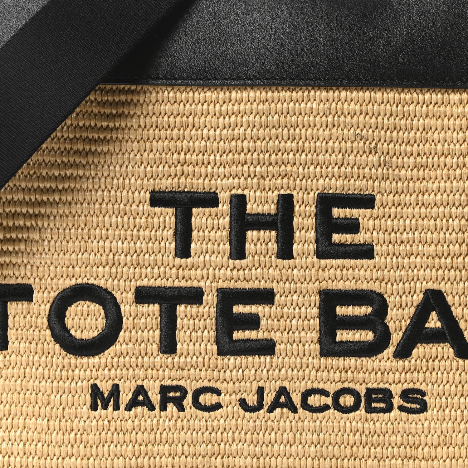 Marc Jacobs Calfskin Woven Straw Medium The Tote Bag Natural 7 of 9