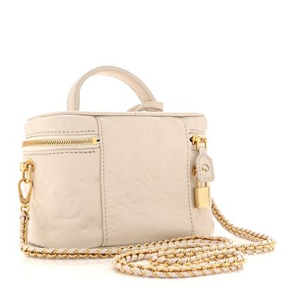 Louis Vuitton Lambskin Embossed Monogram Coussin Vanity PM  Cream 4 of 10