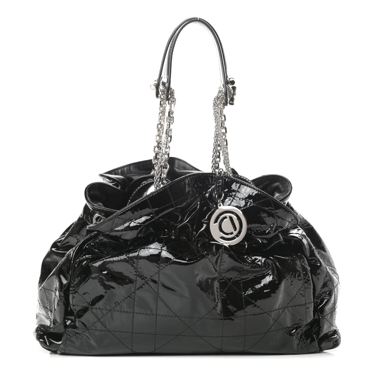 Christian Dior Patent Cannage Medium Le Trente Tote Black 1 of 10