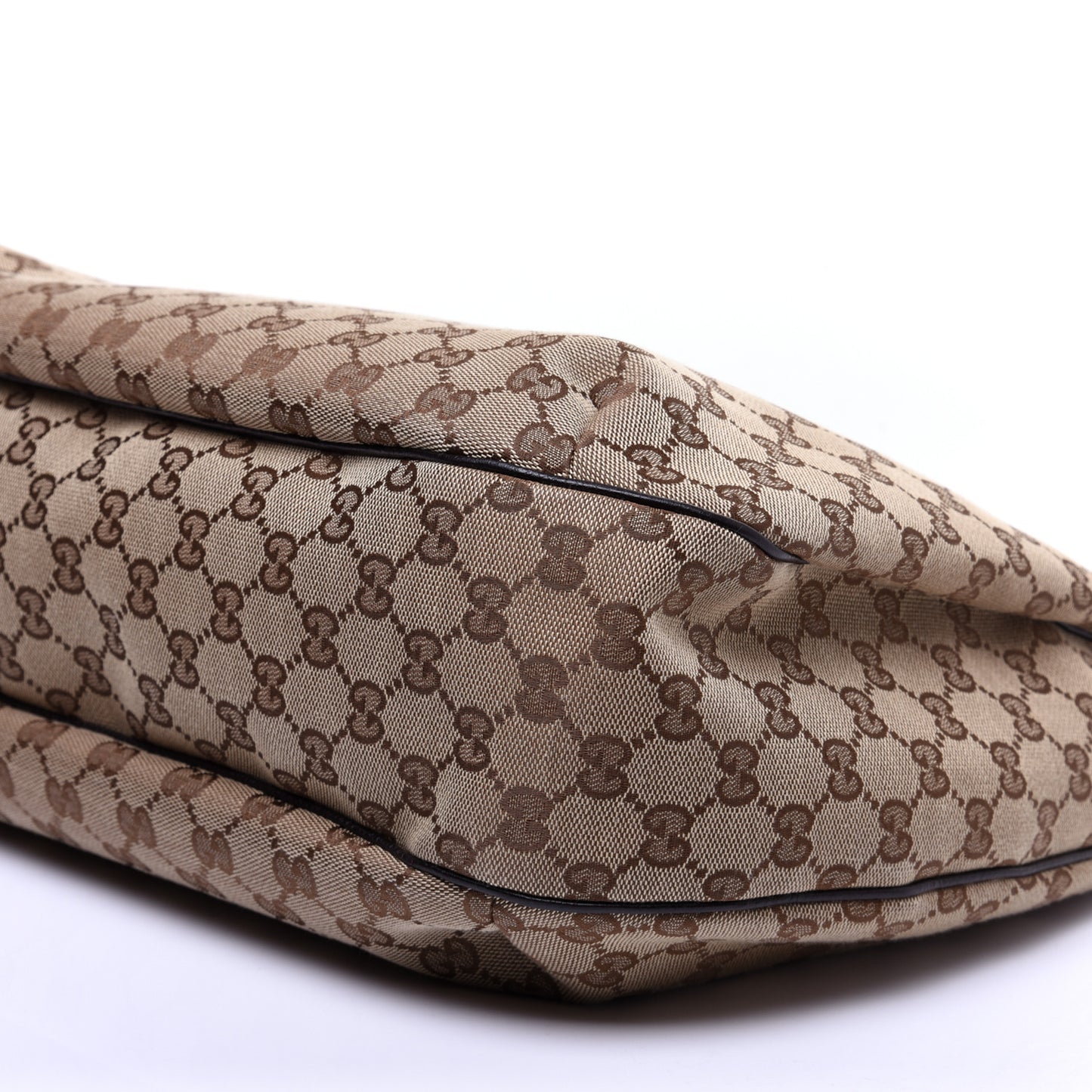Monogram Large New Ladies Web Hobo Dark Brown