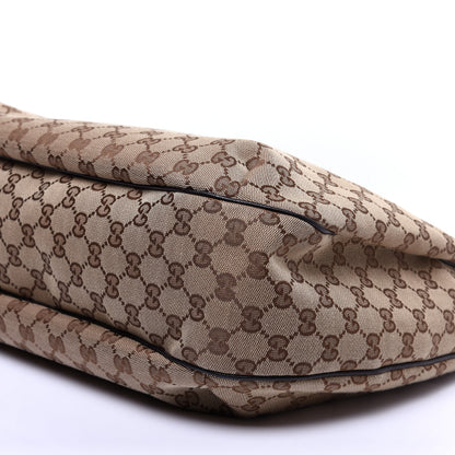 Gucci Monogram Large New Ladies Web Hobo Dark Brown 7 of 14