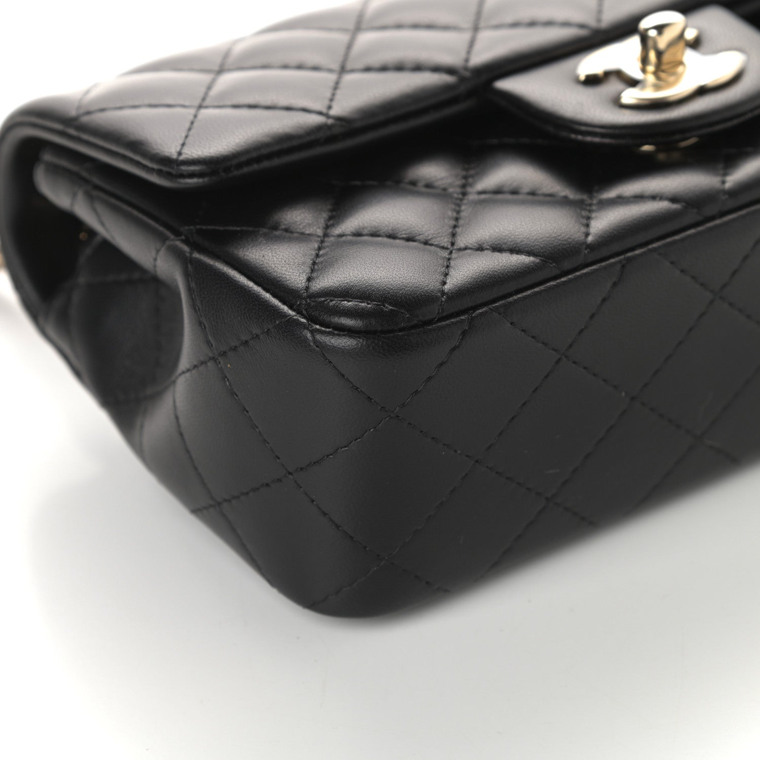 Chanel Lambskin Quilted Mini Rectangular Flap Black 8 of 9