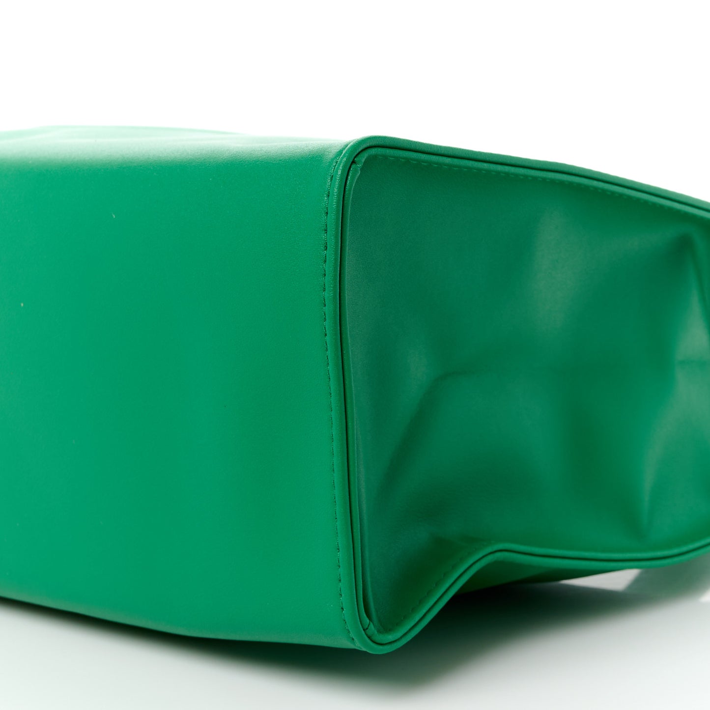 Vegan Leather Medium Shopping Bag Greenscreen