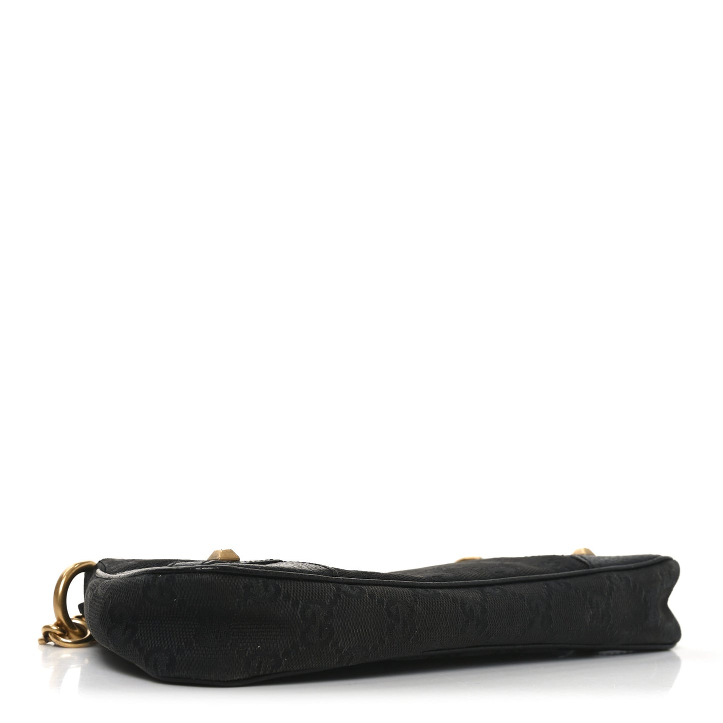 Monogram Horsebit Nail Chain Pochette Black