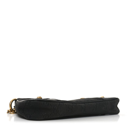 Gucci Monogram Horsebit Nail Chain Pochette Black 4 of 10