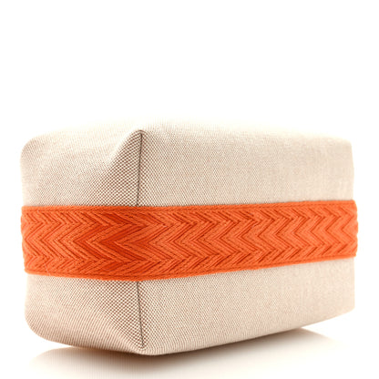 Hermes Canvas Small Bride-A-Brac Pouch Natural Orange 4 of 7