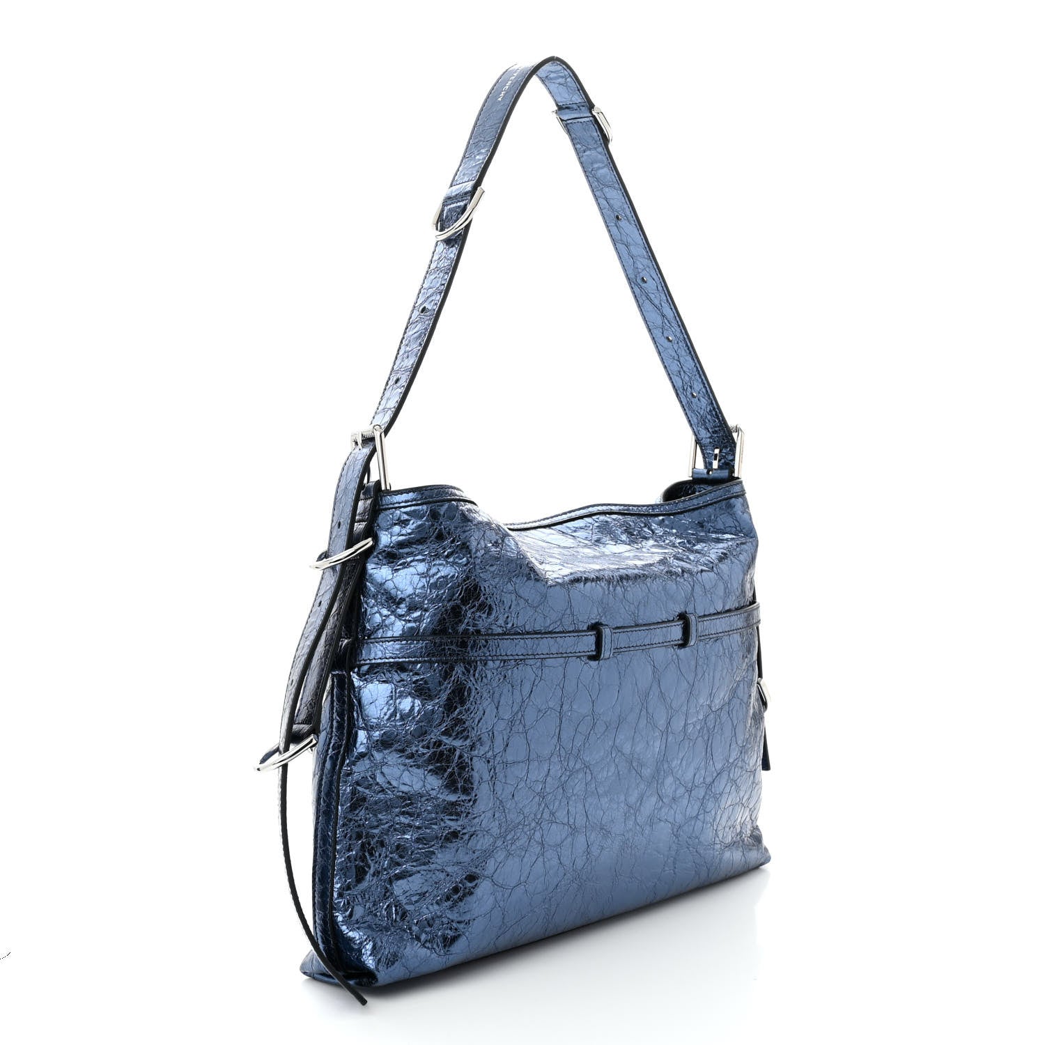 Givenchy Metallic Calfskin Medium Voyou Bag Navy 3 of 10