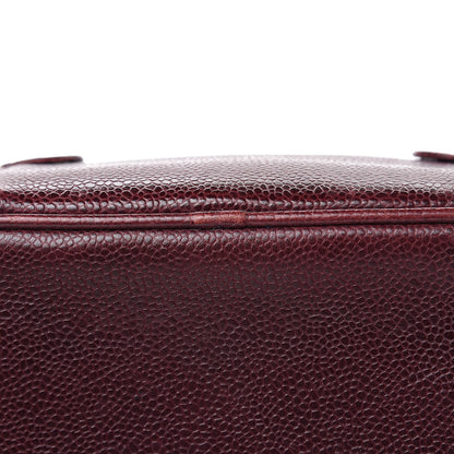 Chanel Caviar Vanity Cosmetic Case Burgundy 11 of 18