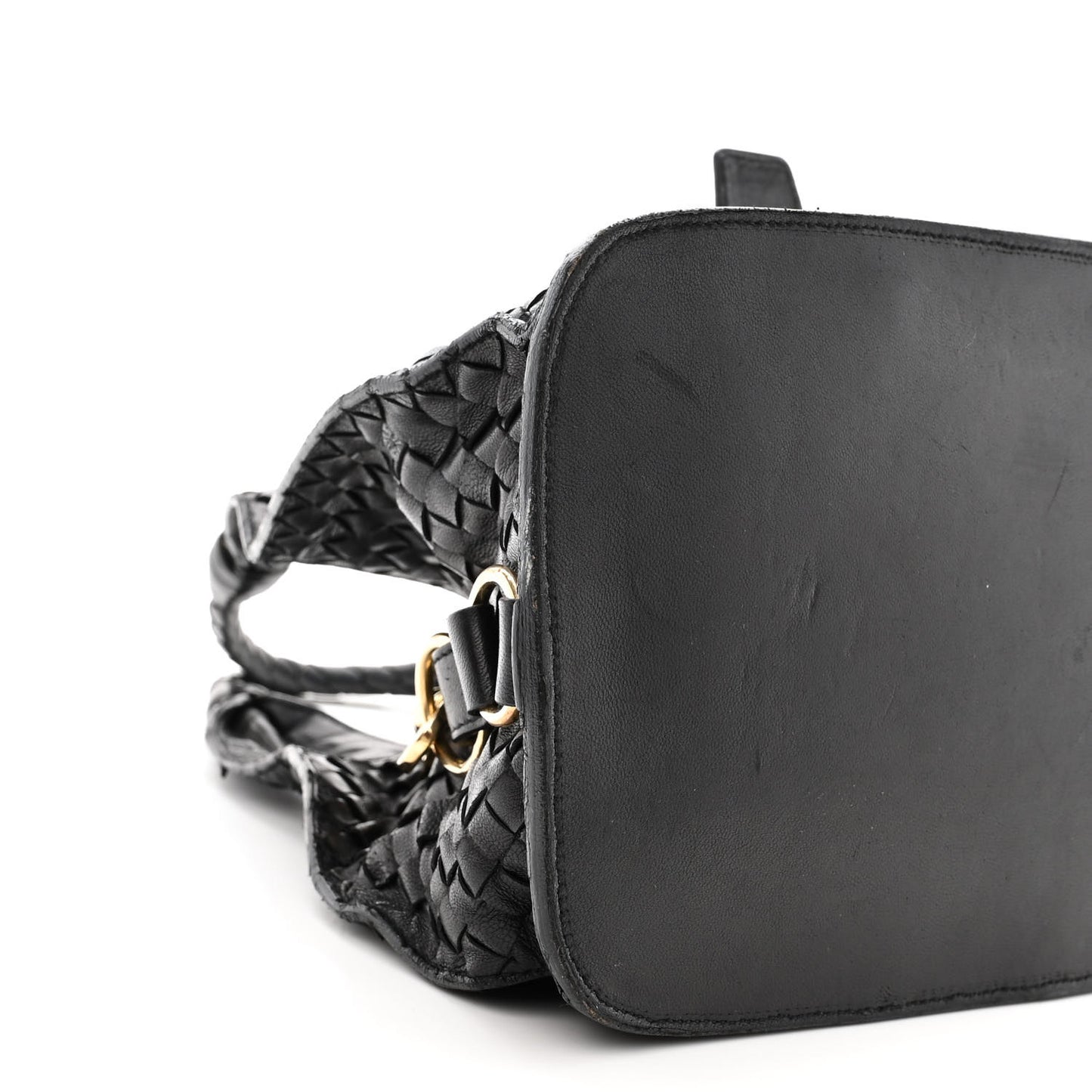Nappa Intrecciato Shoulder Bag Black