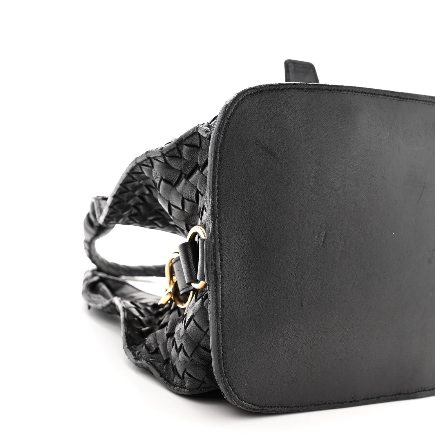 Bottega Veneta Nappa Intrecciato Shoulder Bag Black 10 of 14