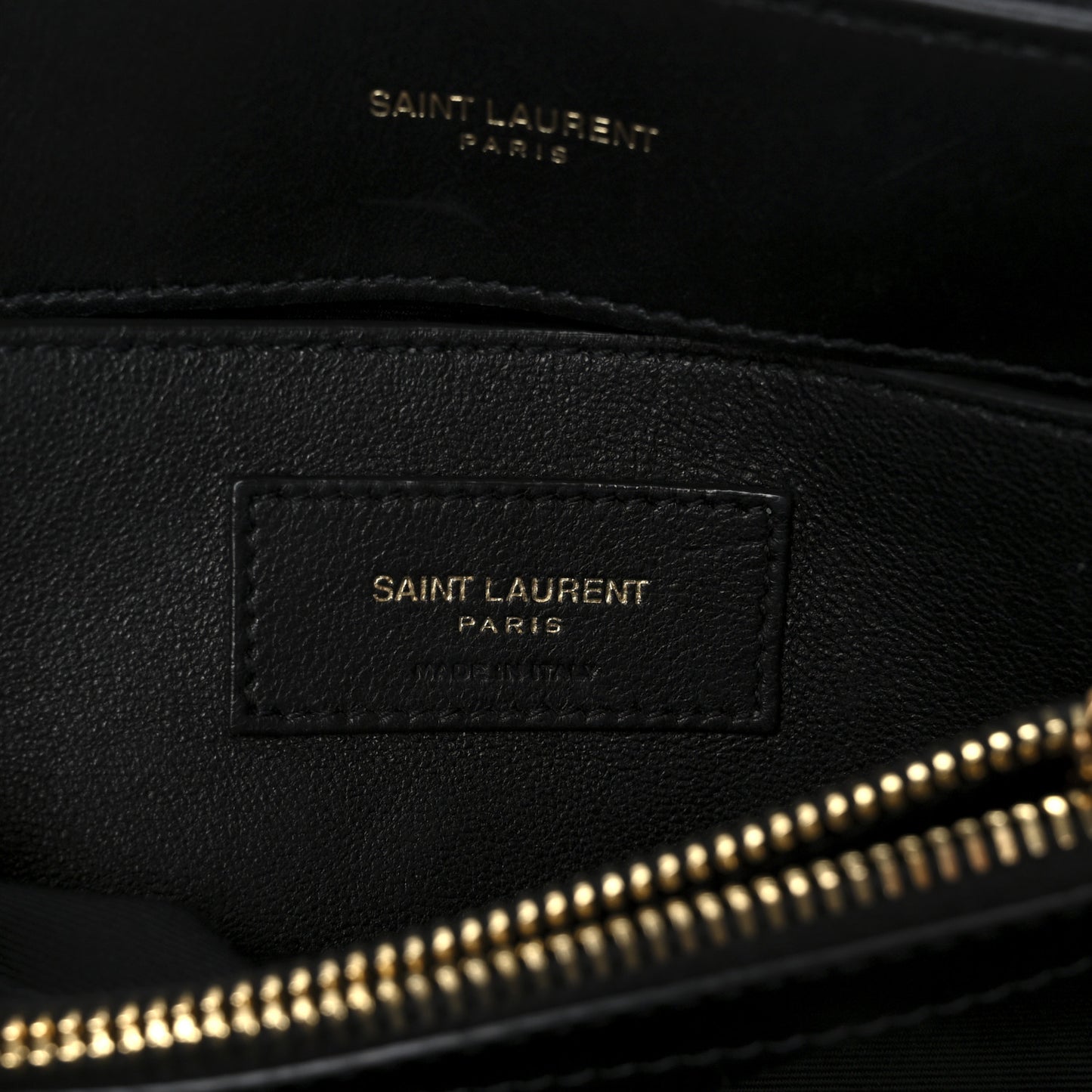 Fabric Y Quilted Monogram Small Loulou Chain Satchel Black